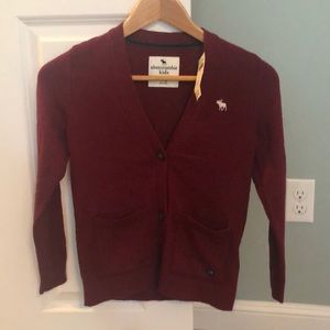 Burgundy button sweater